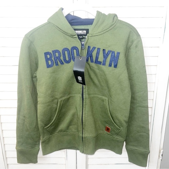 Brooklyn Industries Other - NWT Brooklyn Industries hooded appliqué spellout sweatshirt kids Rare 5-6 yrs